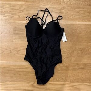 CUPSHE New Black Strappy One-Piece Swimsuit